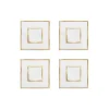 Tiffany & Co. Tiffany Home Essentials Embroidered Coasters in Linen, Set of Four | ^ Decor|Table Linens