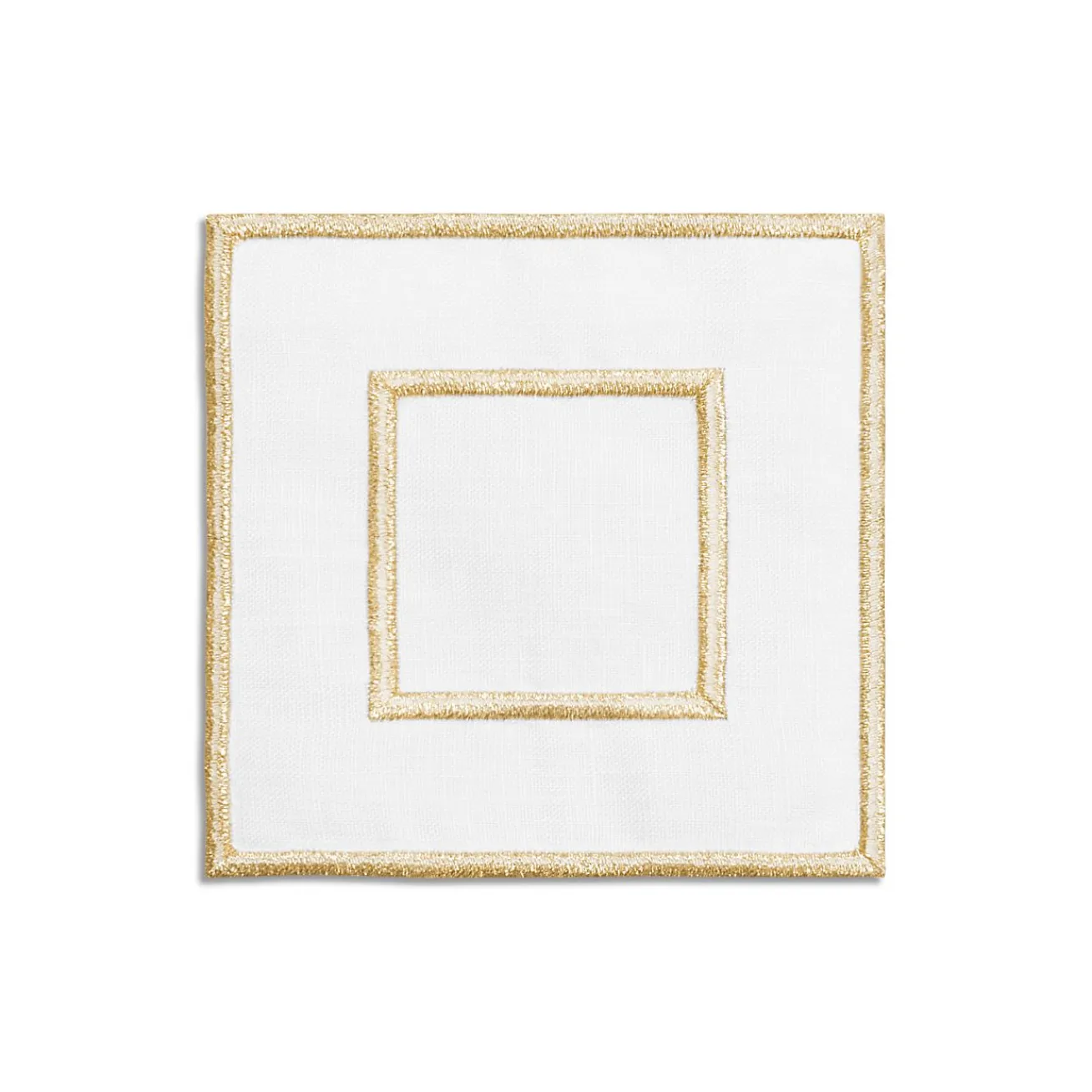 Tiffany & Co. Tiffany Home Essentials Embroidered Coasters in Linen, Set of Four | ^ Decor|Table Linens