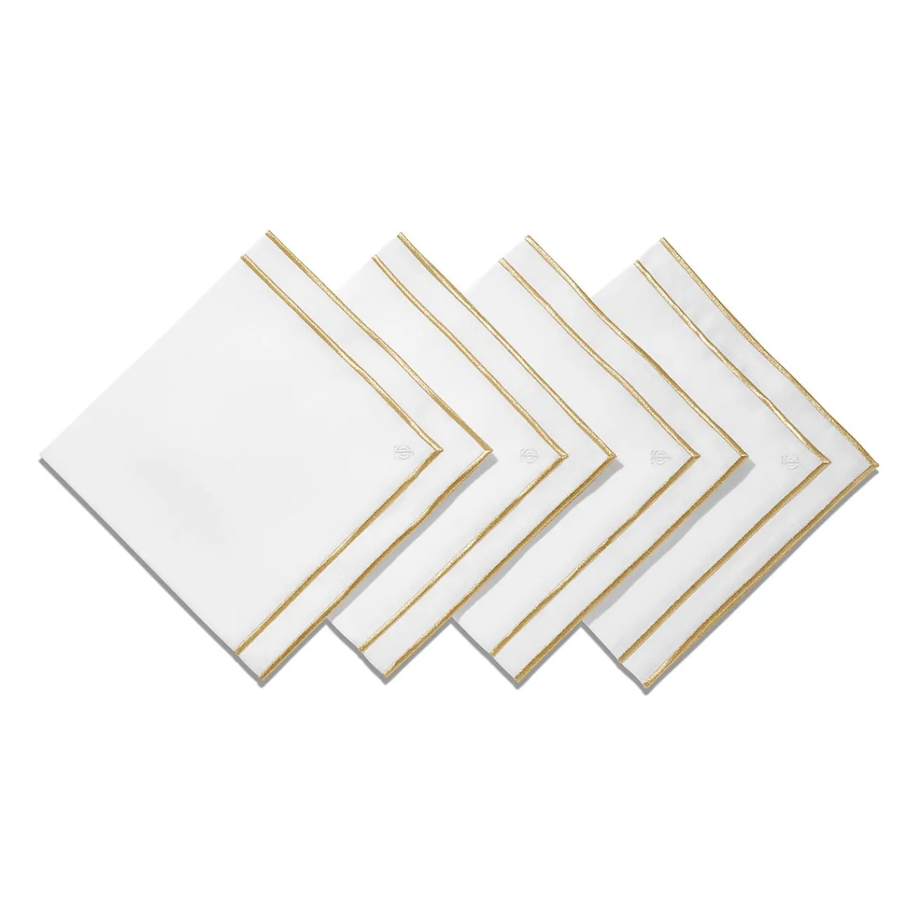 Tiffany & Co. Tiffany Home Essentials Embroidered Napkins in Linen, Set of Four | ^ Decor|Table Linens