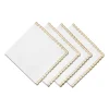 Tiffany & Co. Tiffany Home Essentials Scalloped Napkins in White Linen, Set of Four | ^ Decor|Table Linens