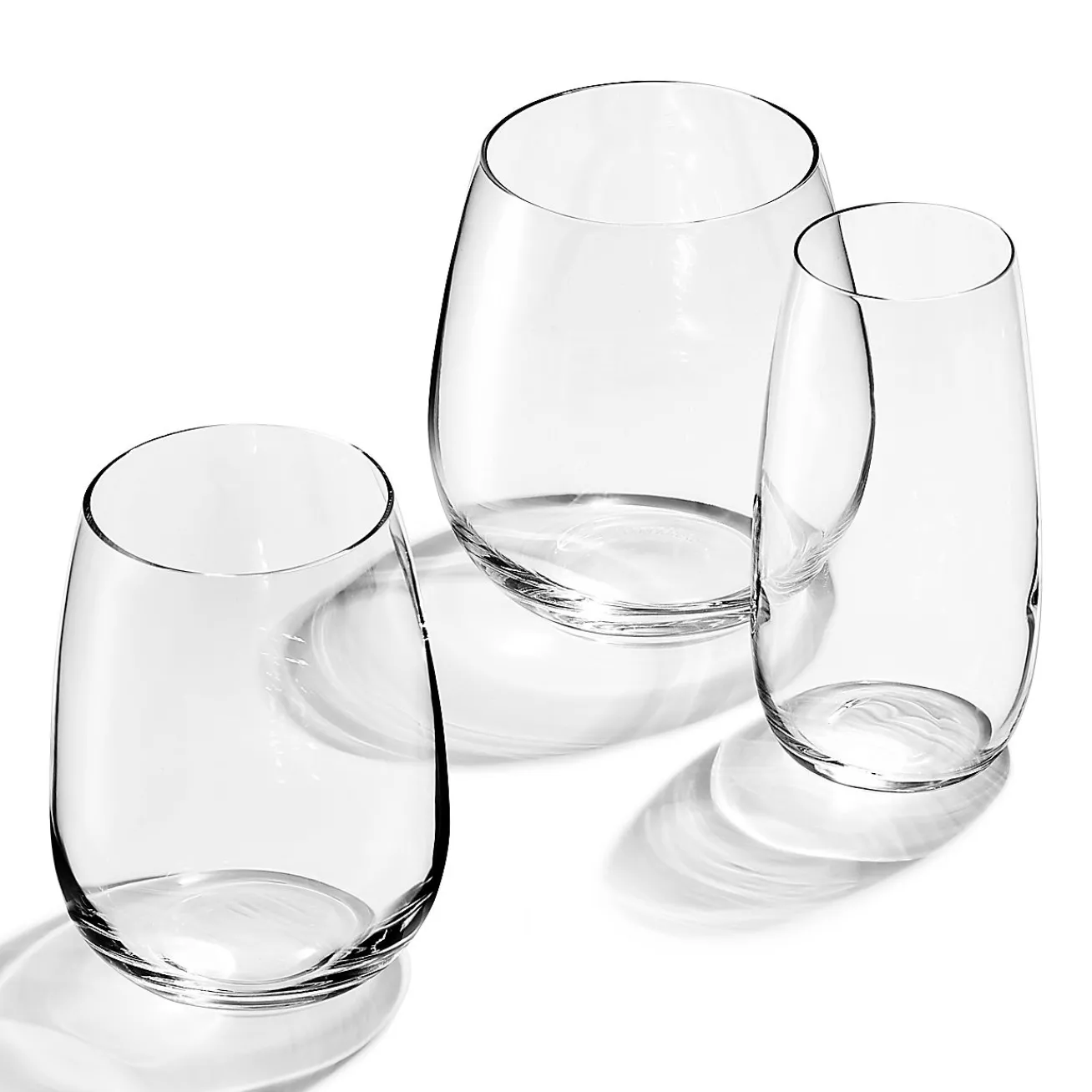 Tiffany & Co. Tiffany Home Essentials Stemless Red Wine Glasses in Crystal Glass, Set of Two | ^ The Home|Housewarming Gifts
