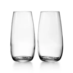 Tiffany & Co. Tiffany Home Essentials Stemless Champagne Flutes in Crystal Glass, Set of Two | ^ The Home|Housewarming Gifts