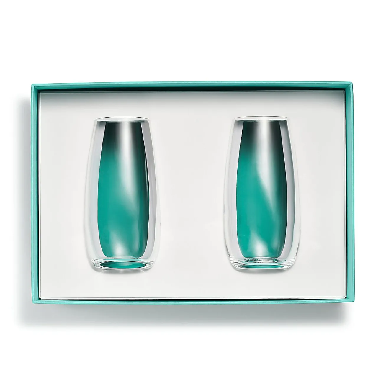 Tiffany & Co. Tiffany Home Essentials Stemless Champagne Flutes in Crystal Glass, Set of Two | ^ The Home|Housewarming Gifts