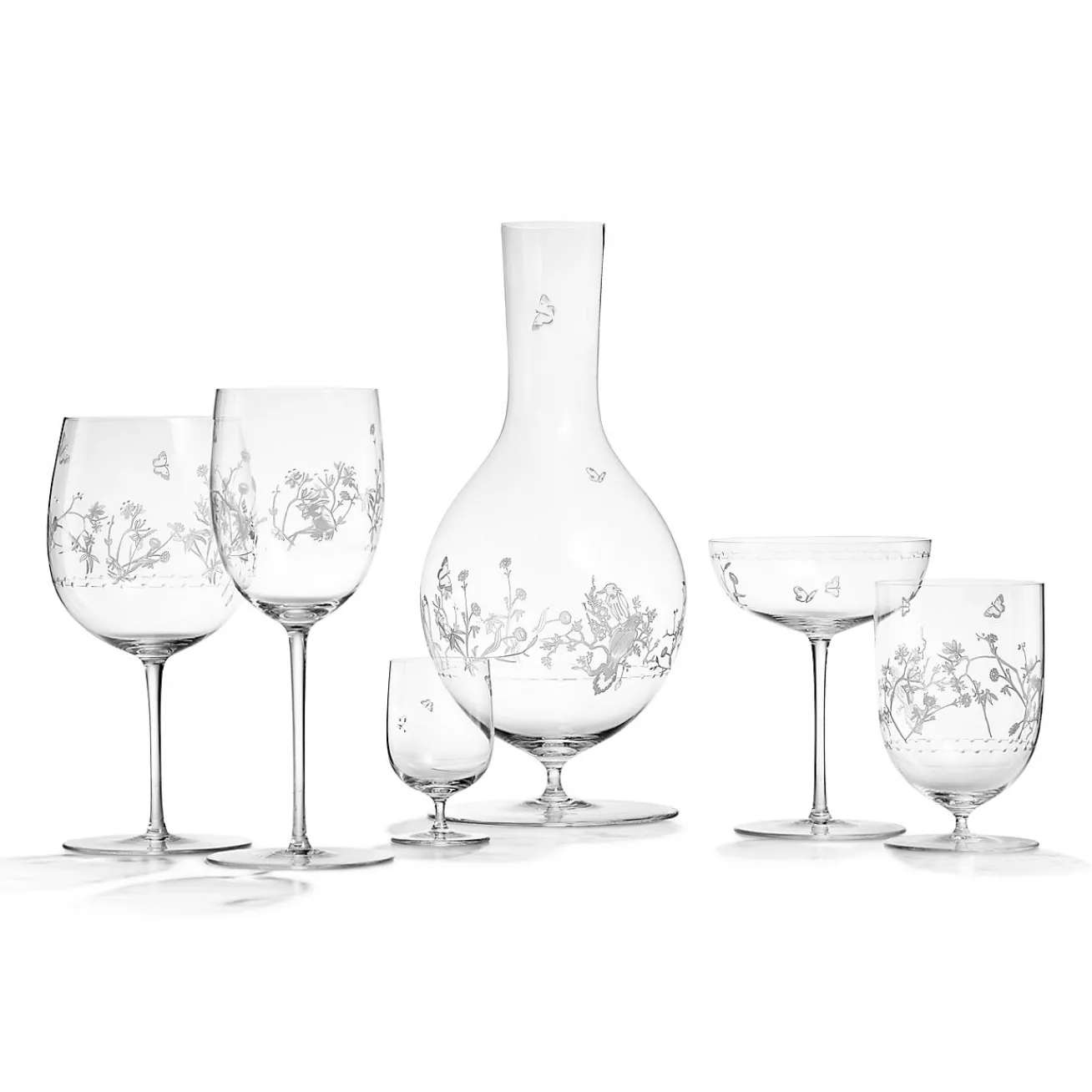 Tiffany & Co. Tiffany Jardin Coupe in Hand-etched Glass | ^ The Home|Housewarming Gifts
