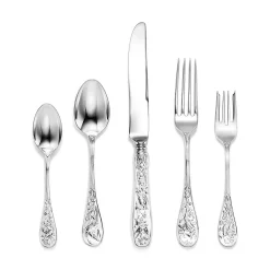 Tiffany & Co. Tiffany Jardin five-piece flatware set in sterling silver. | ^ Tableware