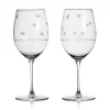 Tiffany & Co. Tiffany Jardin Red Wine Glasses in Etched Glass, Set of Two | ^ The Home|Housewarming Gifts