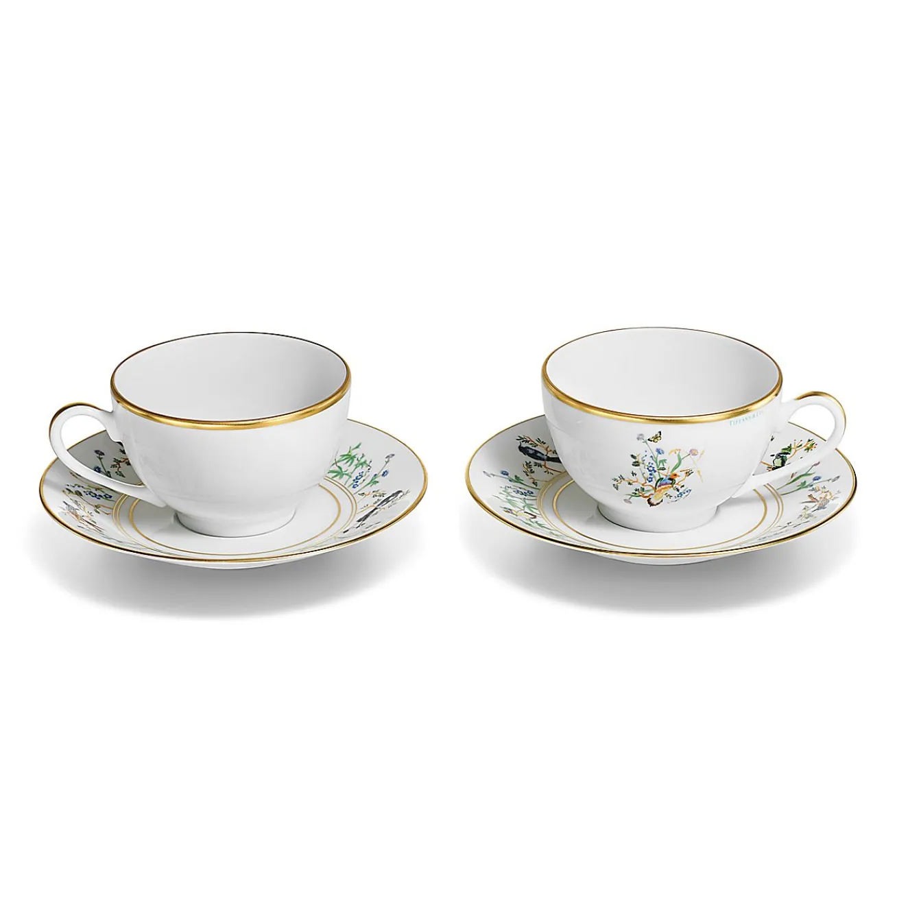 Tiffany & Co. Tiffany Jardin Teacup and Saucer in Porcelain, Set of Two | ^ The Home|Housewarming Gifts