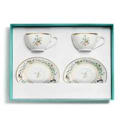 Tiffany & Co. Tiffany Jardin Teacup and Saucer in Porcelain, Set of Two | ^ The Home|Housewarming Gifts