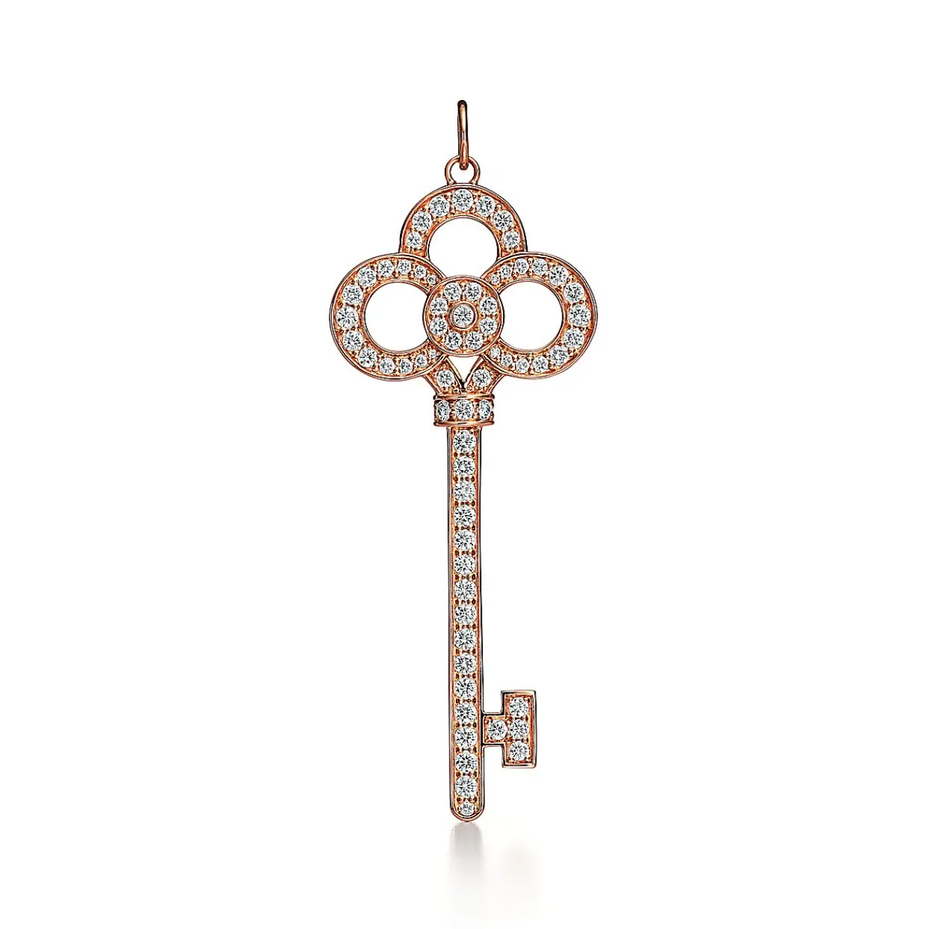 Tiffany & Co. Tiffany Keys crown key in 18k rose gold with pavé diamonds. | ^ Rose Gold Jewelry|Diamond Jewelry