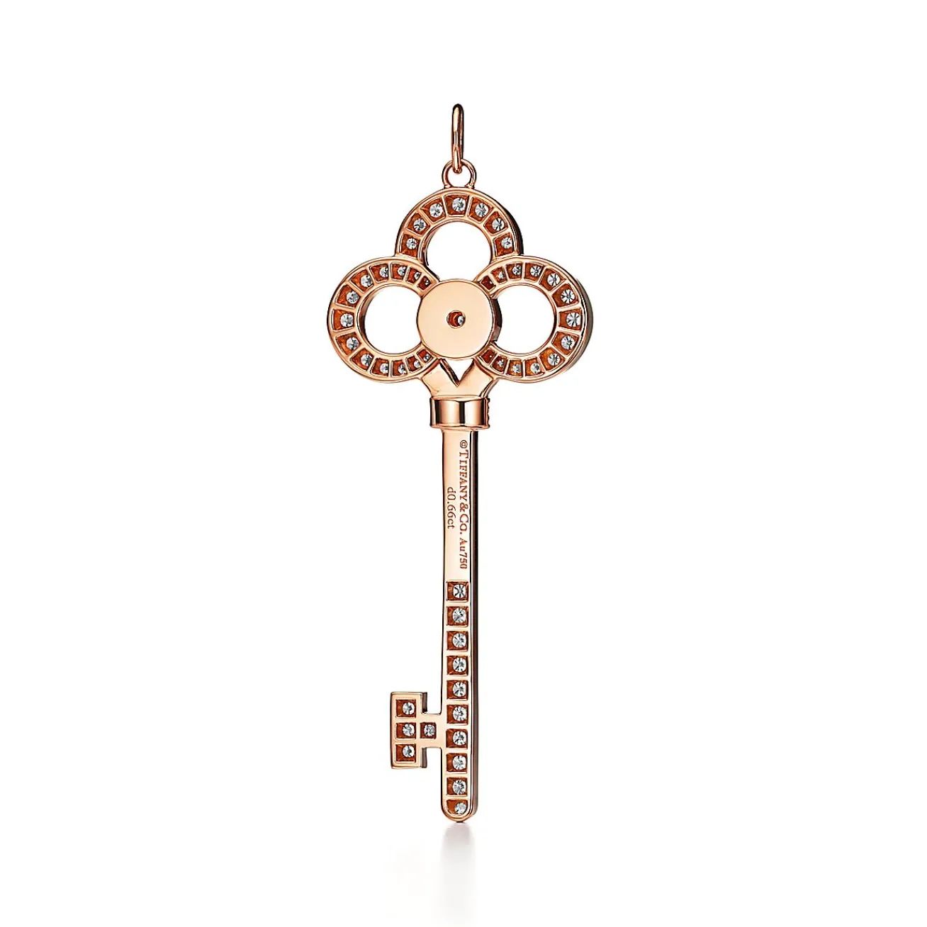 Tiffany & Co. Tiffany Keys crown key in 18k rose gold with pavé diamonds. | ^ Rose Gold Jewelry|Diamond Jewelry