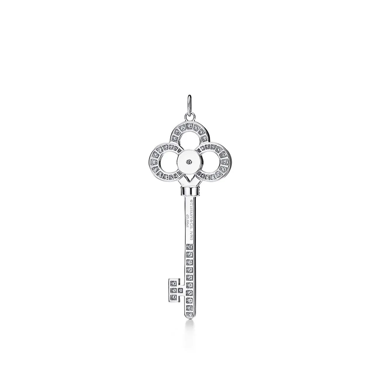Tiffany & Co. Tiffany Keys crown key in platinum with pavé diamonds. | ^ Platinum Jewelry|Diamond Jewelry