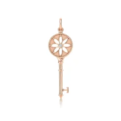 Tiffany & Co. Tiffany Keys Daisy Key in Rose Gold with a Diamond, 1.5" | ^ Rose Gold Jewelry|Diamond Jewelry