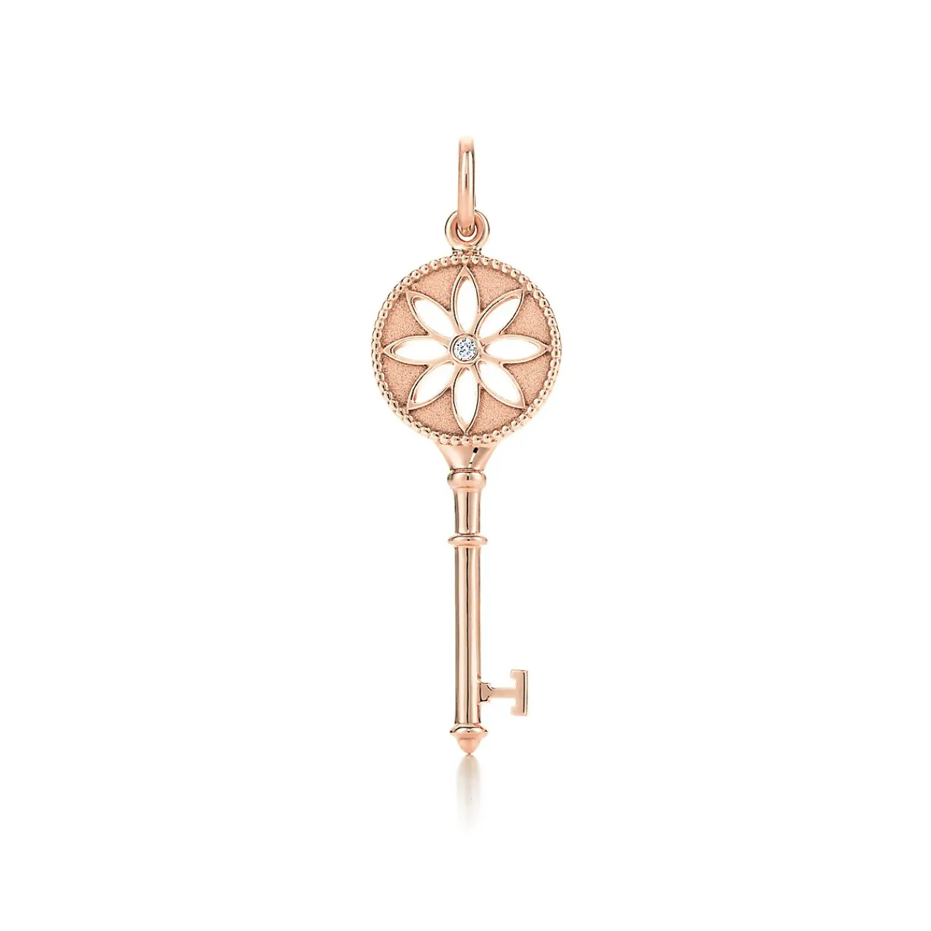 Tiffany & Co. Tiffany Keys Daisy Key in Rose Gold with a Diamond, 1.5" | ^ Rose Gold Jewelry|Diamond Jewelry
