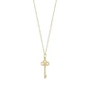 Tiffany & Co. Tiffany Keys fleur de lis key in 18k gold with diamonds, mini. | ^ Necklaces & Pendants|Gold Jewelry