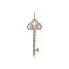 Tiffany & Co. Tiffany Keys Fleur de Lis Key in Rose Gold with Diamonds and Mother-of-pearl | ^ Rose Gold Jewelry|Diamond Jewelry