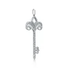 Tiffany & Co. Tiffany Keys fleur de lis key pendant in platinum with diamonds, medium. | ^ Platinum Jewelry|Diamond Jewelry