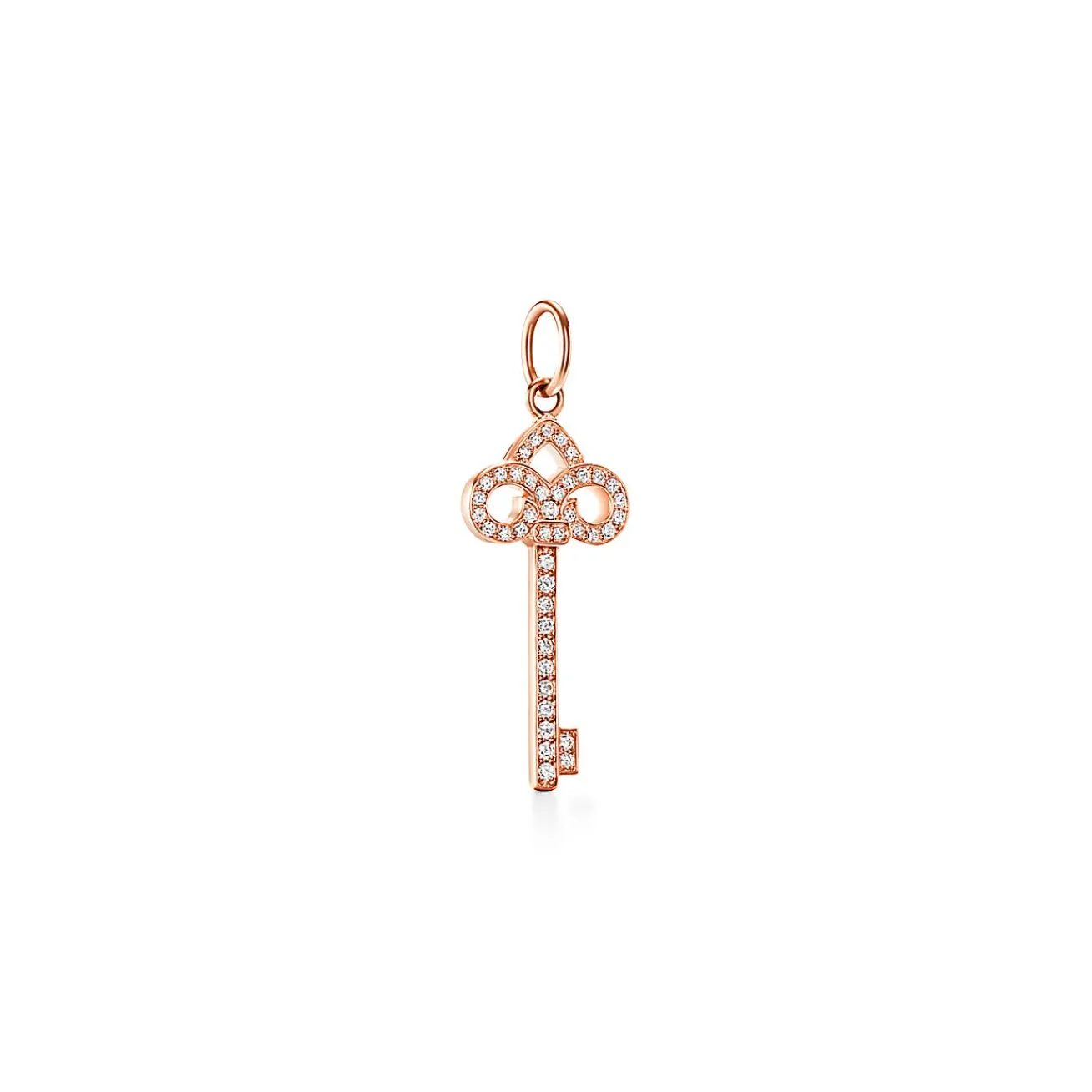 Tiffany & Co. Tiffany Keys fleur de lis key in 18k rose gold with diamonds, mini. | ^ Rose Gold Jewelry|Diamond Jewelry
