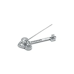 Tiffany & Co. Tiffany Keys Fleur de Lis Key Brooch in Platinum with Diamonds | ^ Brooches|Platinum Jewelry