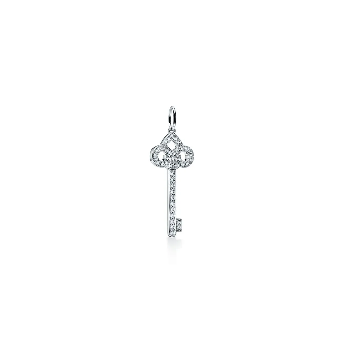 Tiffany & Co. Tiffany Keys fleur de lis key pendant in platinum with diamonds. | ^ Platinum Jewelry|Diamond Jewelry
