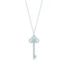 Tiffany & Co. Tiffany Keys fleur de lis key pendant in platinum with diamonds. | ^ Necklaces & Pendants|Platinum Jewelry
