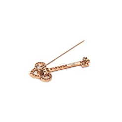 Tiffany & Co. Tiffany Keys Fleur de Lis Key Brooch in Rose Gold with Diamonds | ^ Brooches|Rose Gold Jewelry