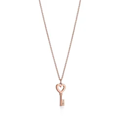 Tiffany & Co. Tiffany Keys heart key pendant in 18k rose gold, mini. | ^ Necklaces & Pendants|Rose Gold Jewelry
