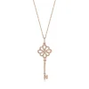 Tiffany & Co. Tiffany Keys knot key in 18k rose gold with diamonds. | ^ Necklaces & Pendants|Rose Gold Jewelry