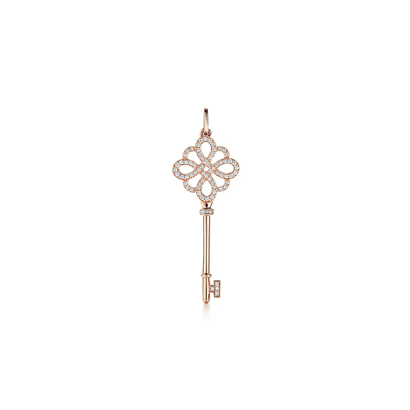 Tiffany & Co. Tiffany Keys knot key pendant in 18k rose gold with diamonds. | ^ Rose Gold Jewelry|Diamond Jewelry