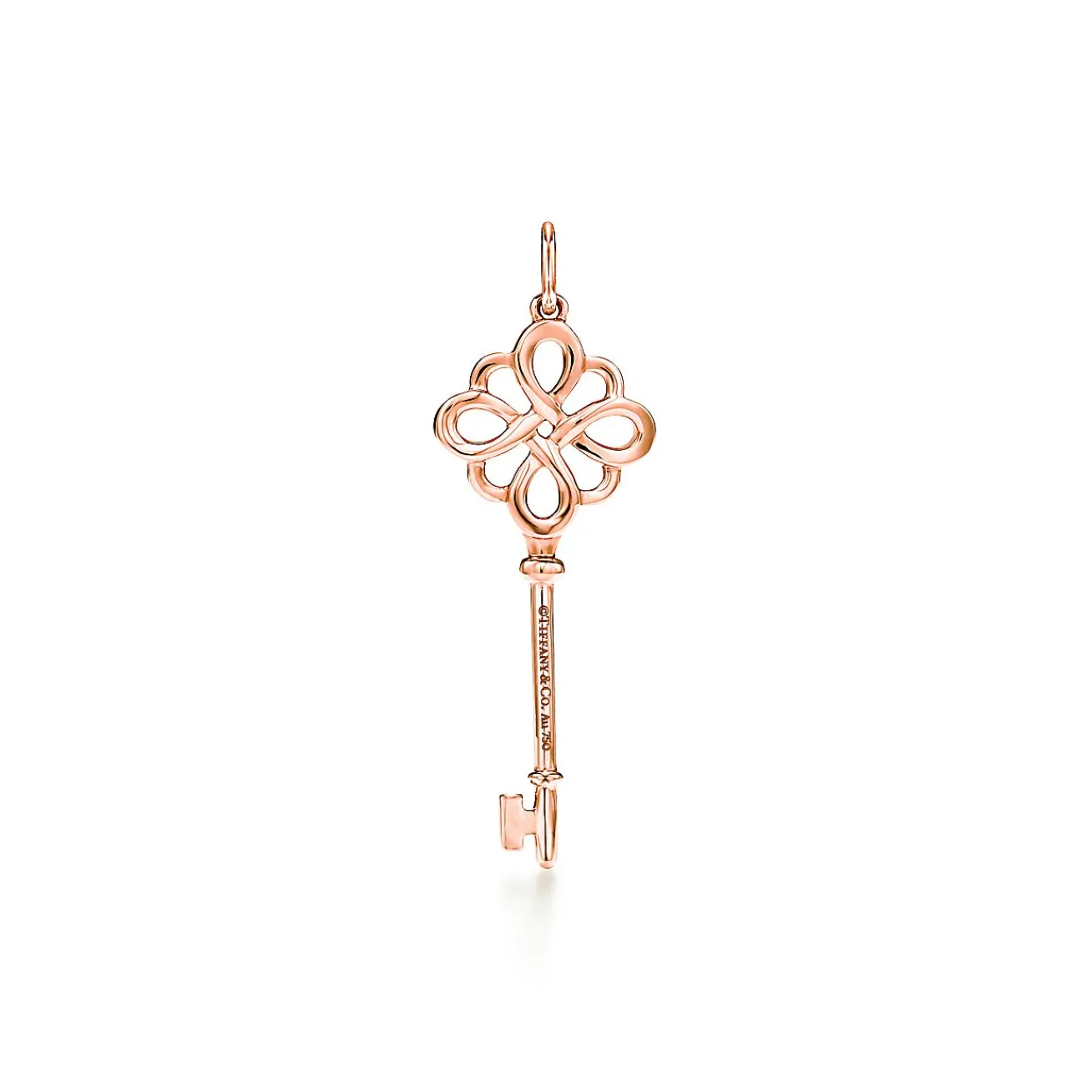 Tiffany & Co. Tiffany Keys knot key pendant in 18k rose gold with diamonds. | ^ Rose Gold Jewelry|Diamond Jewelry