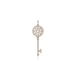 Tiffany & Co. Tiffany Keys petals key pendant in 18k rose gold with diamonds, medium. | ^ Rose Gold Jewelry|Diamond Jewelry