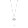 Tiffany & Co. Tiffany Keys Tiffany Fleur de Lis key pendant in platinum with gemstones, large. | ^ Necklaces & Pendants|Platinum Jewelry