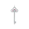 Tiffany & Co. Tiffany Keys Tiffany Fleur de Lis key pendant in platinum with gemstones, large. | ^ Platinum Jewelry