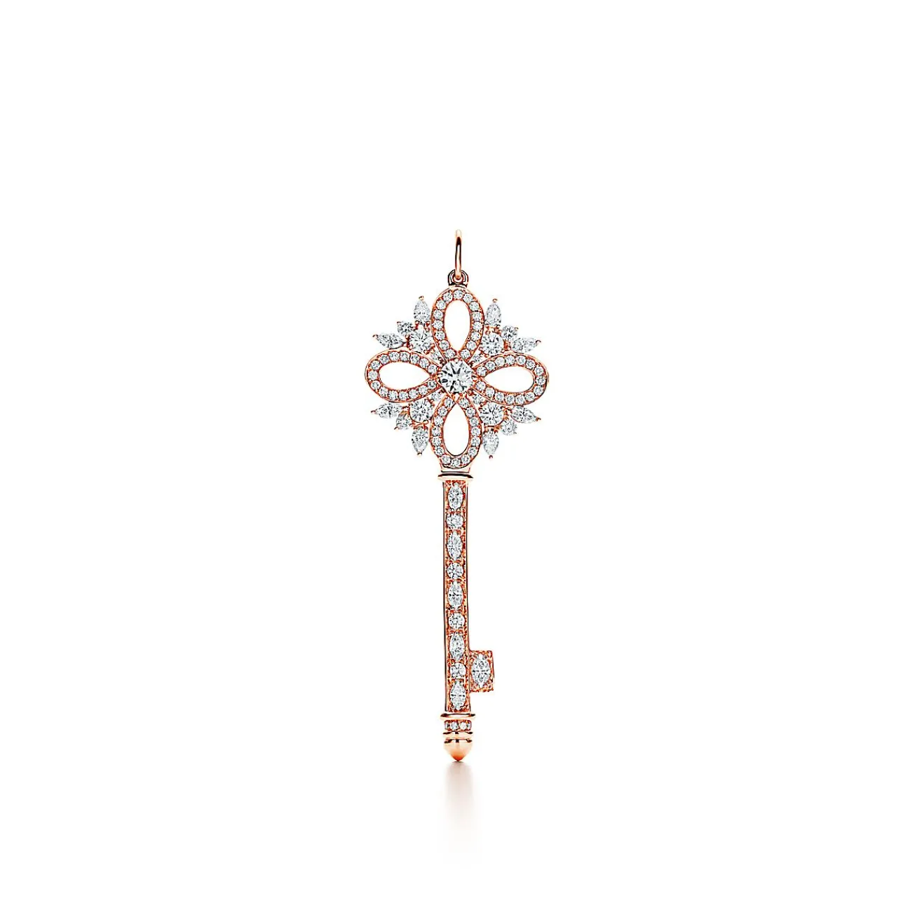 Tiffany & Co. Tiffany Keys Tiffany Victoria® key pendant in rose gold with diamonds, large. | ^ Rose Gold Jewelry|Diamond Jewelry