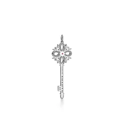 Tiffany & Co. Tiffany Keys Tiffany Victoria® key pendant in platinum with gemstones, medium. | ^ Platinum Jewelry|Tiffany Victoria®