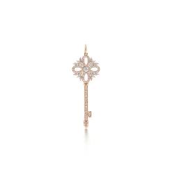 Tiffany & Co. Tiffany Keys Tiffany Victoria® key pendant in rose gold with diamonds, medium. | ^ Rose Gold Jewelry|Diamond Jewelry