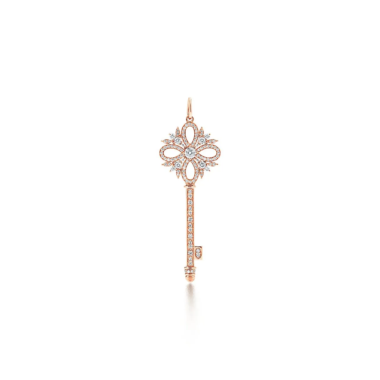 Tiffany & Co. Tiffany Keys Tiffany Victoria® key pendant in rose gold with diamonds, medium. | ^ Rose Gold Jewelry|Diamond Jewelry