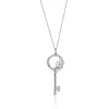 Tiffany & Co. Tiffany Keys Tiffany Victoria® diamond vine circle key in platinum, medium. | ^ Necklaces & Pendants|Platinum Jewelry