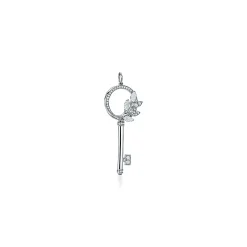 Tiffany & Co. Tiffany Keys Tiffany Victoria® diamond vine circle key in platinum, medium. | ^ Platinum Jewelry|Diamond Jewelry