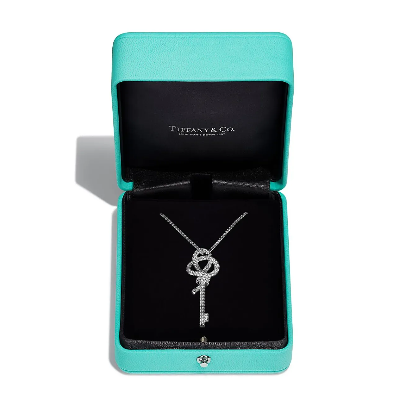 Tiffany & Co. Tiffany Keys Woven Keys Large Key Pendant in Platinum with Diamonds | ^ Necklaces & Pendants|New Jewelry