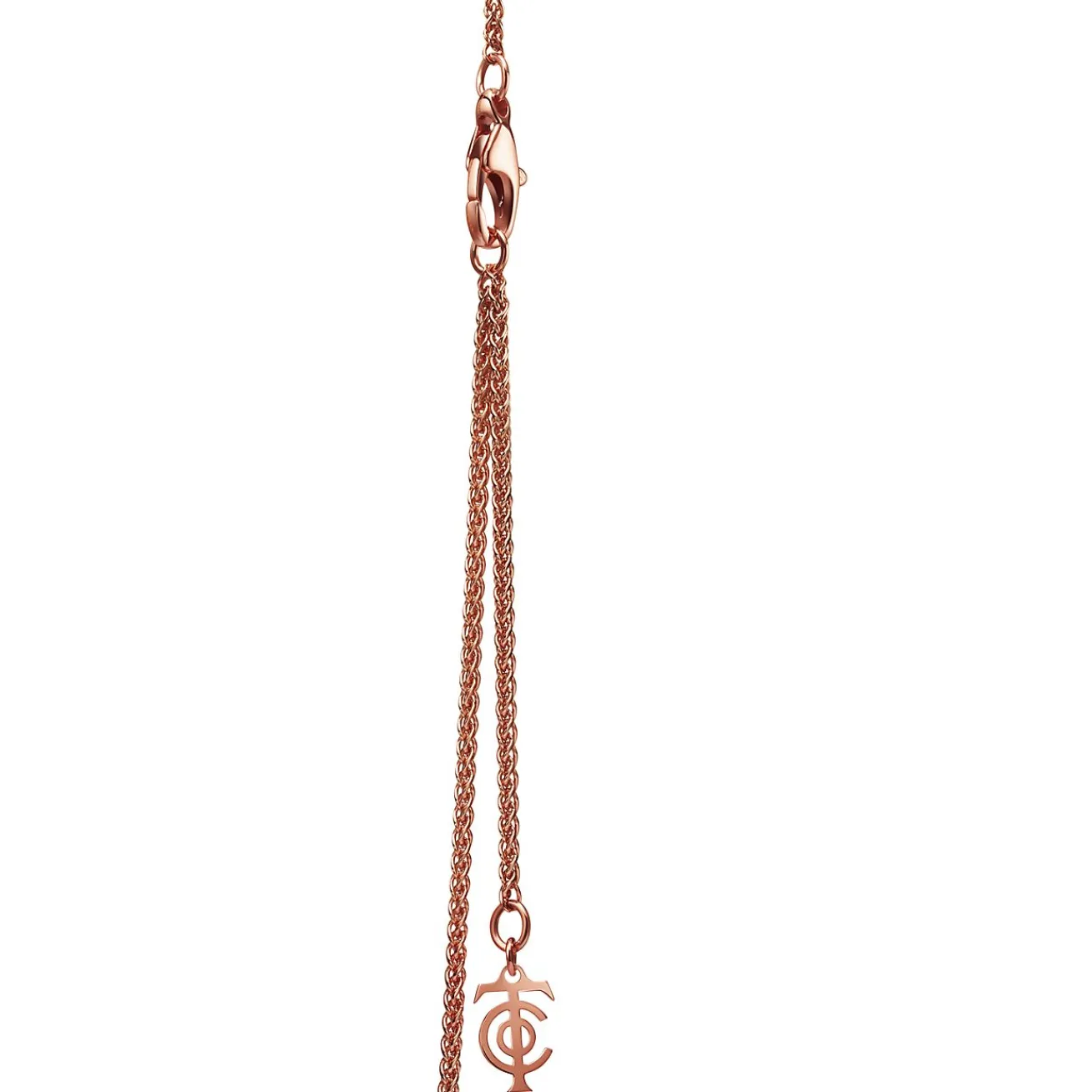 Tiffany & Co. Tiffany Keys Woven Keys Medium Pendant in Rose Gold with Diamonds | ^ Rose Gold Jewelry|Diamond Jewelry