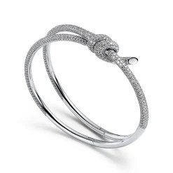 Tiffany & Co. Tiffany Knot Double Row Bracelet in White Gold with Diamonds | ^ Bracelets|Diamond Jewelry