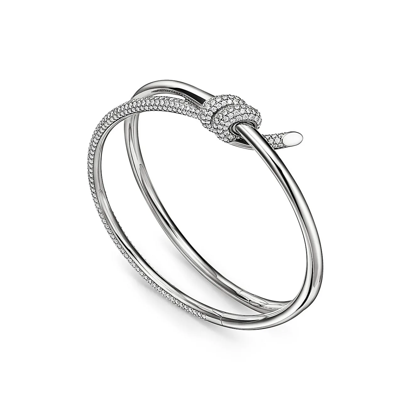 Tiffany & Co. Tiffany Knot Double Row Bracelet in White Gold with Diamonds | ^ Bracelets|Diamond Jewelry