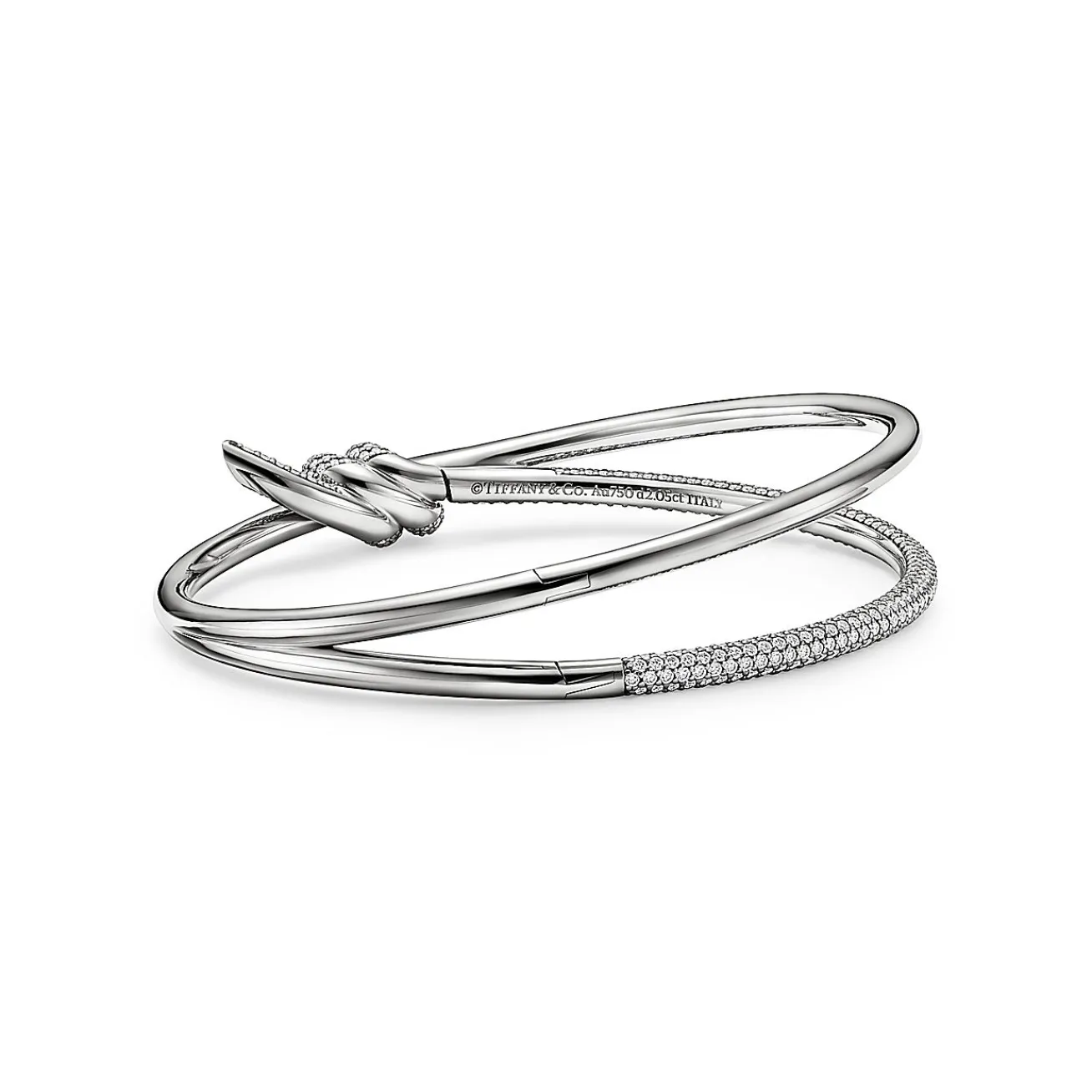Tiffany & Co. Tiffany Knot Double Row Bracelet in White Gold with Diamonds | ^ Bracelets|Diamond Jewelry