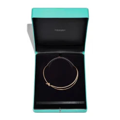 Tiffany & Co. Tiffany Knot Double Row Necklace in Rose Gold with Diamonds | ^ Necklaces & Pendants|Rose Gold Jewelry