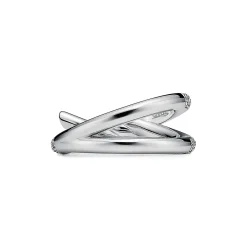 Tiffany & Co. Tiffany Knot Double Row Ring in White Gold with Diamonds | ^ Rings|Diamond Jewelry