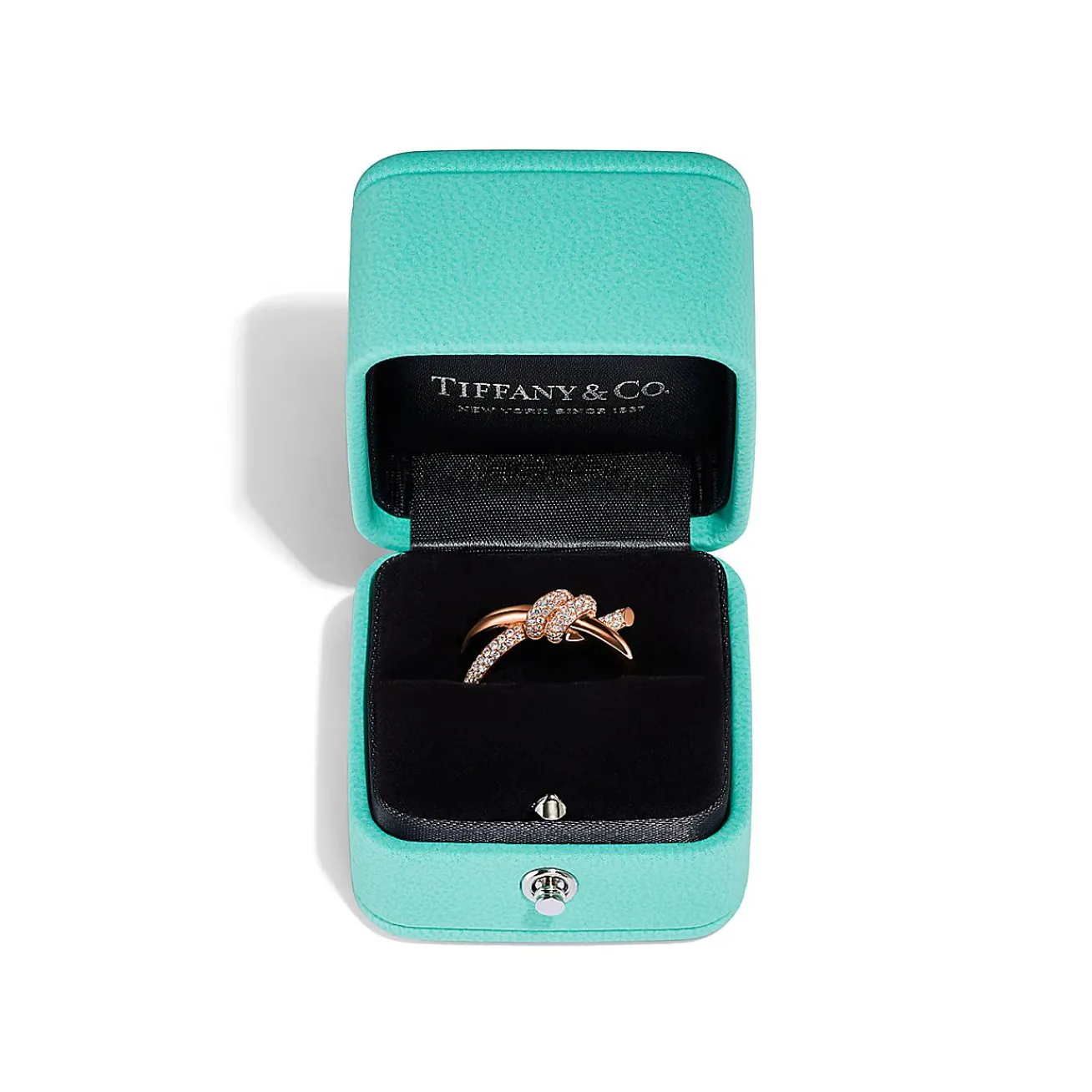 Tiffany & Co. Tiffany Knot Double Row Ring in Rose Gold with Diamonds | ^ Rings|Rose Gold Jewelry