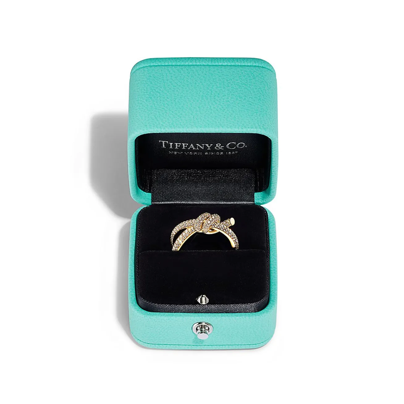 Tiffany & Co. Tiffany Knot Double Row Ring in Yellow Gold with Diamonds | ^ Rings|Gold Jewelry