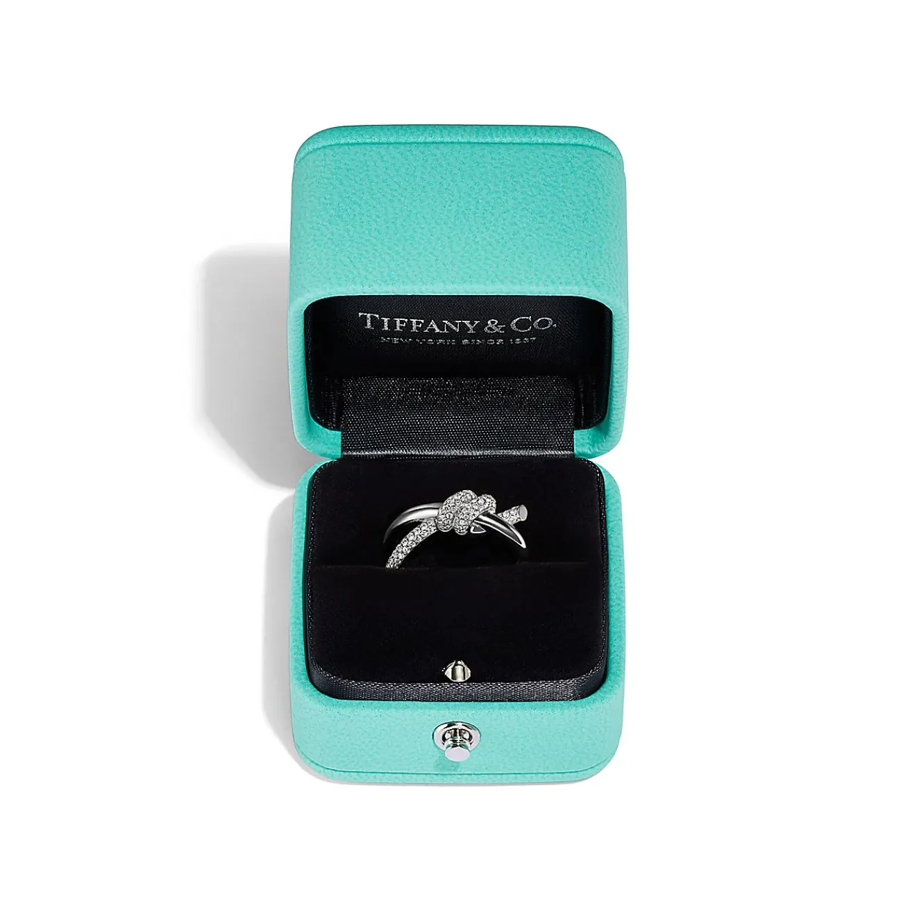 Tiffany & Co. Tiffany Knot Double Row Ring in White Gold with Diamonds | ^ Rings|Men's Jewelry