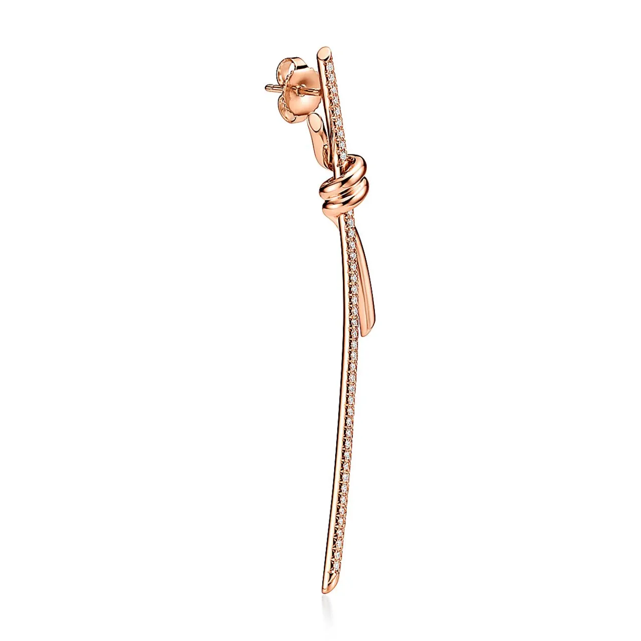 Tiffany & Co. Tiffany Knot Drop Earrings in Rose Gold with Diamonds | ^ Earrings|Rose Gold Jewelry