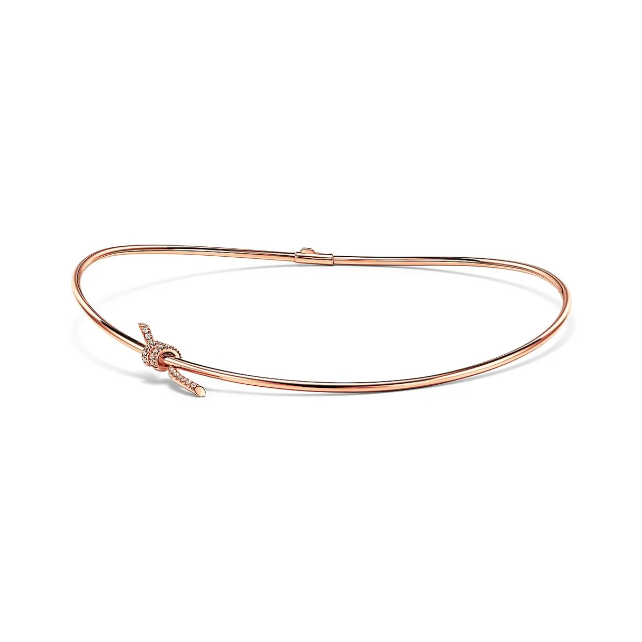 Tiffany & Co. Tiffany Knot Necklace in Rose Gold with Diamonds | ^ Necklaces & Pendants|Rose Gold Jewelry